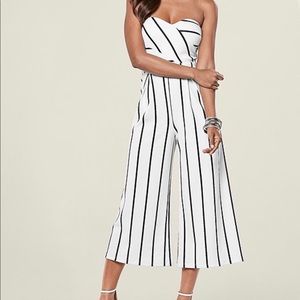 Black and White Stripe Jumpsuit